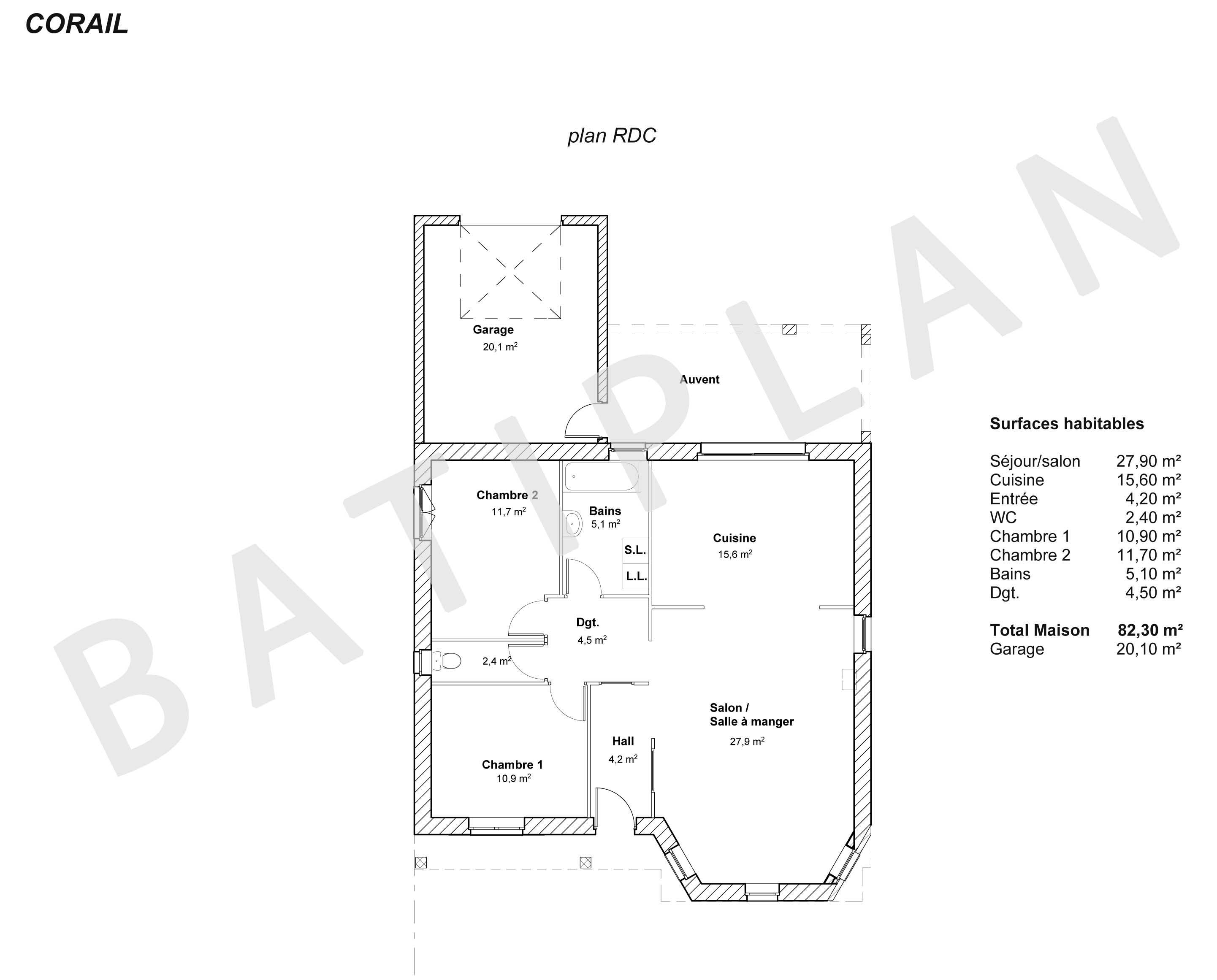 Plan de maison corail