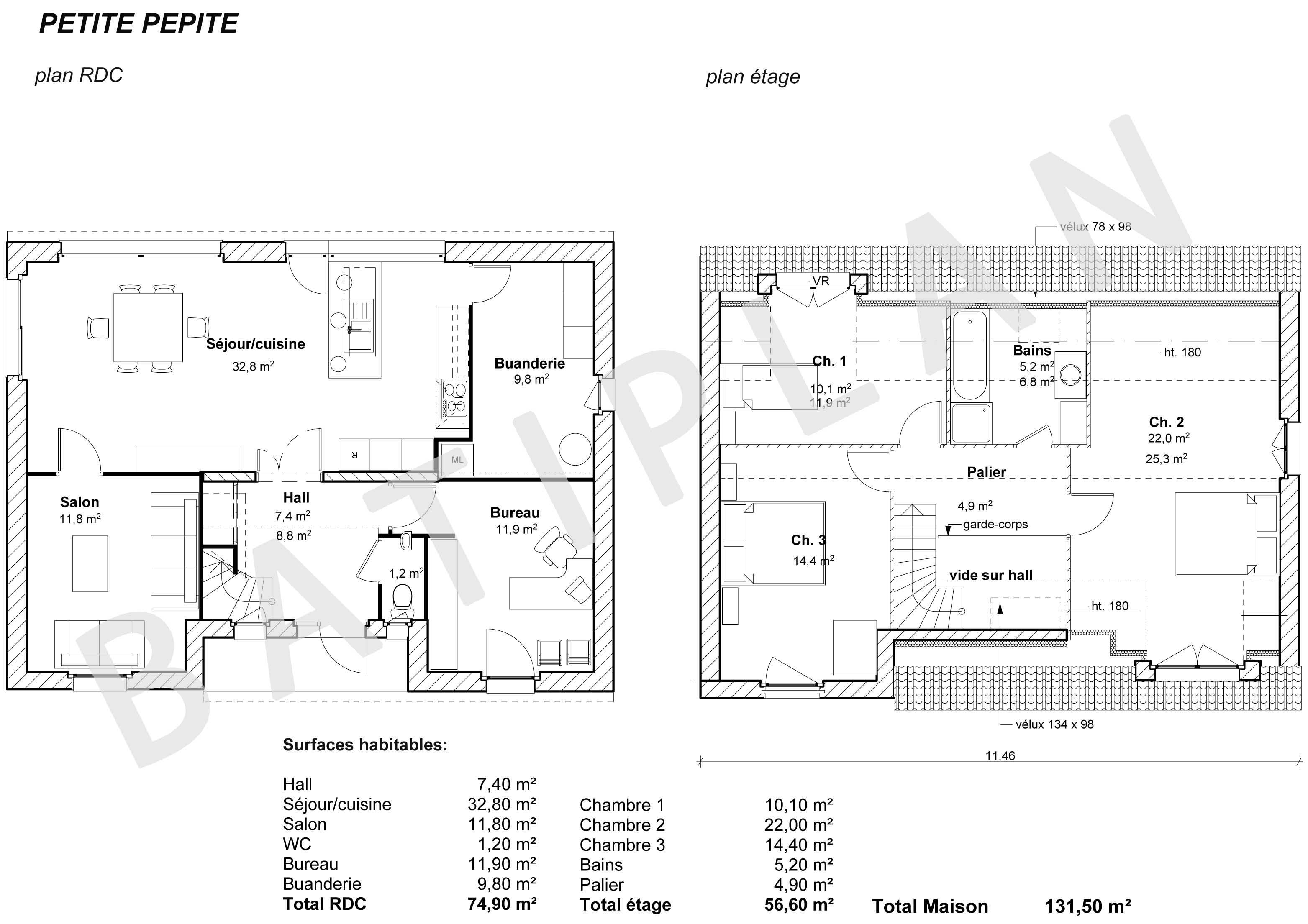 Plan de maison petite pepite