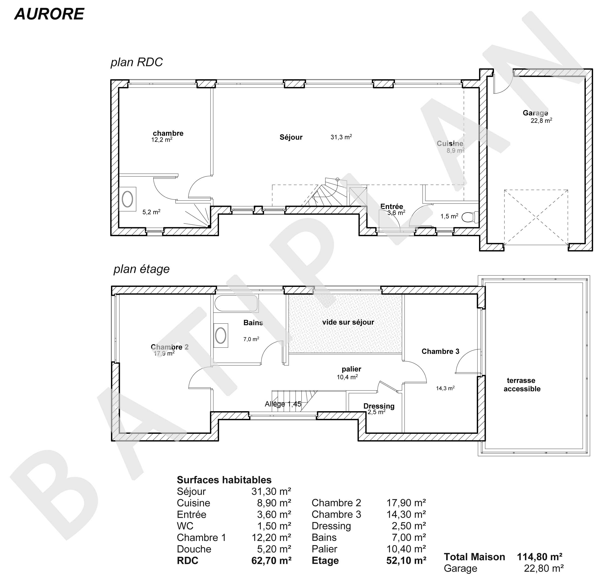 Plan de maison aurore