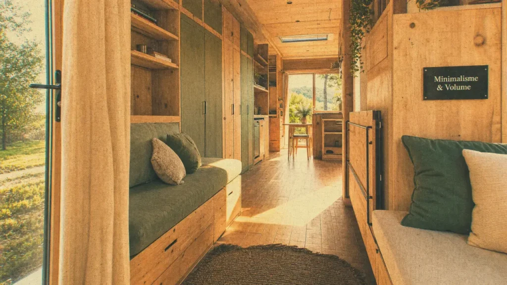 Aménagement tiny house : intérieur optimisé, rangement et espace