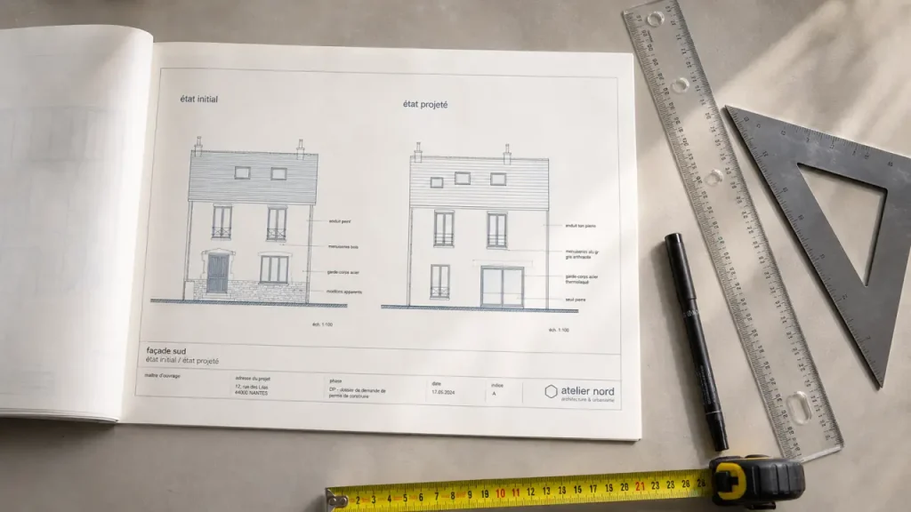 plan de facade montrant erreurs de plan de façade bloquant un dossier