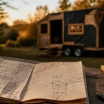Habitation insolite sans permis de construire : tiny house sur remorque et plan cadastral