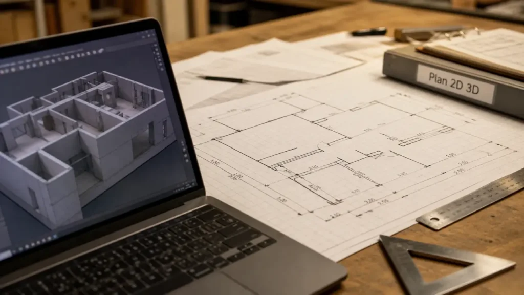 Plan 2D, 3D ou BIM : quel logiciel de plan de maison choisir selon votre projet ?