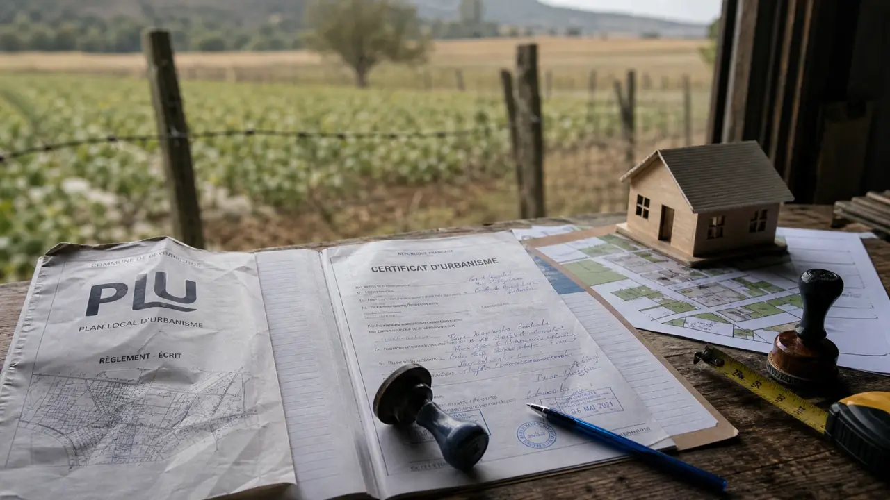 Maison sans permis de construire sur terrain agricole : PLU et certificat d’urbanisme