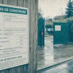Panneau de permis de construire de 80 cm, mentions obligatoires