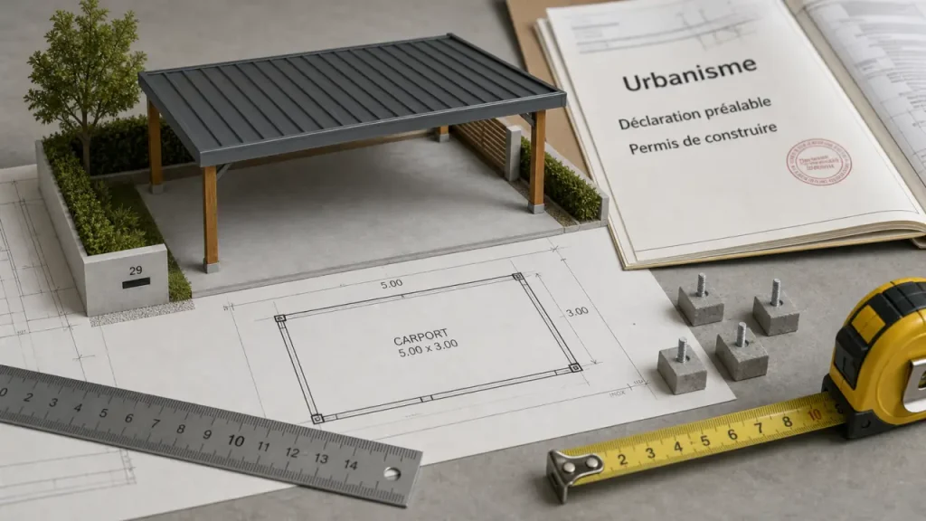 Permis de construire pour un abri voiture ouvert : 20 m², PLU et pièges à éviter