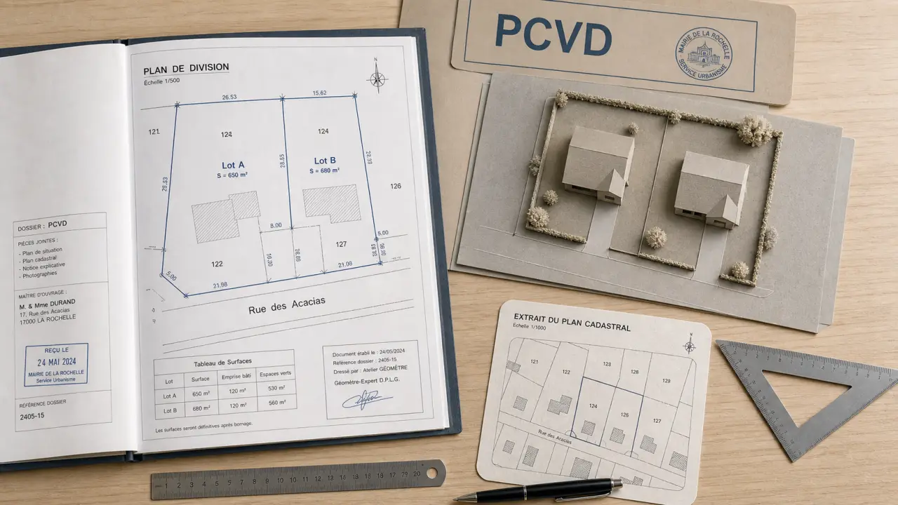 Permis de construire valant division : plan de division et lots
