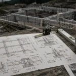 Schema fondation extension maison : semelles et joint de rupture