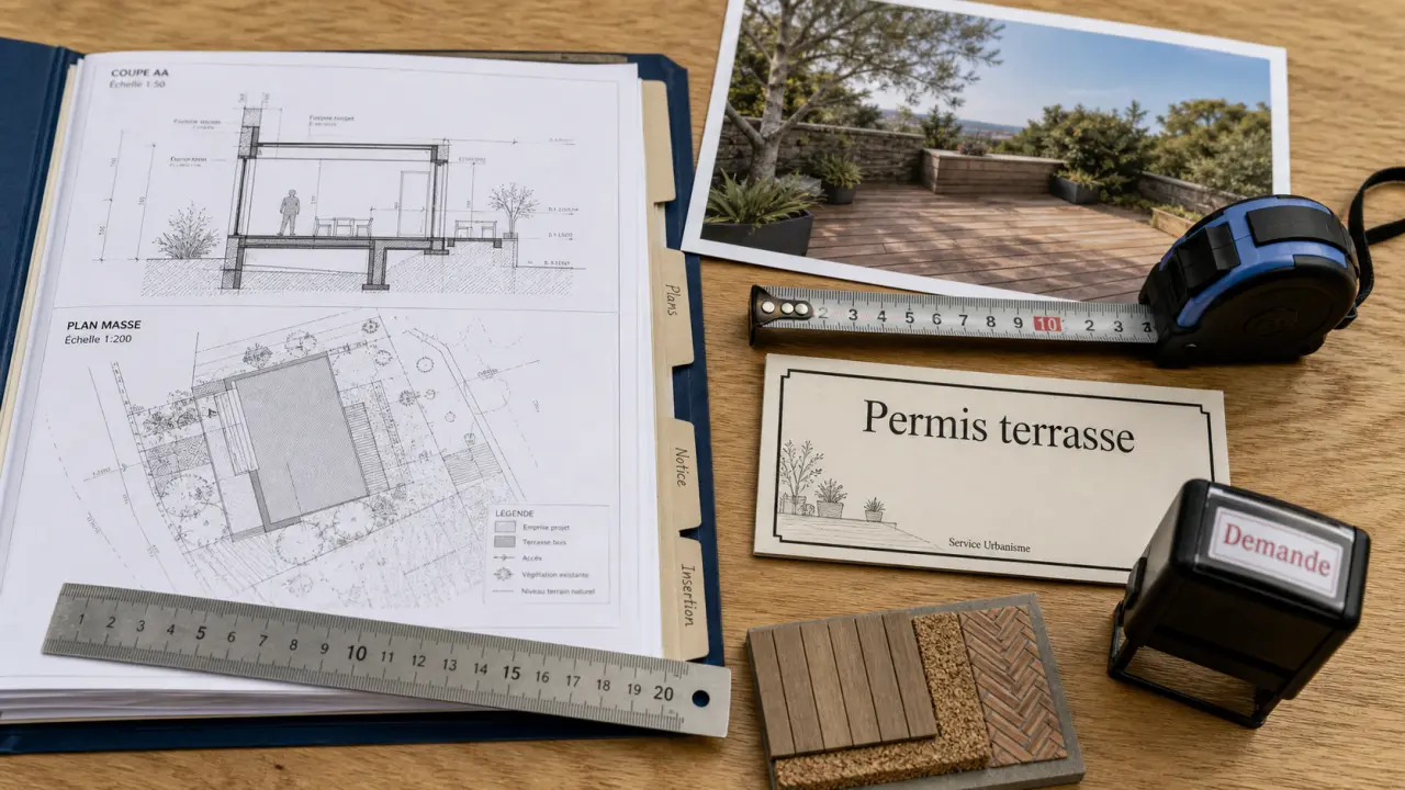 Terrasse permis de construire : seuils 5, 20 et 40 m²