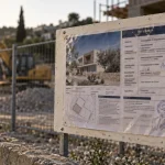 Panneau permis de construire avec mentions obligatoires à respecter, 80 cm