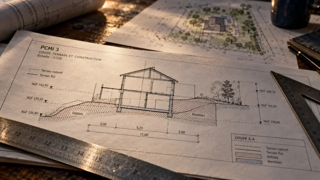 PCMI3 : réussir son plan de coupe pour obtenir un permis de construire sans délai