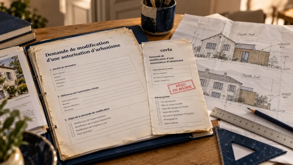 Cerfa PC modificatif : le bon formulaire et les pièces pour un dossier cohérent