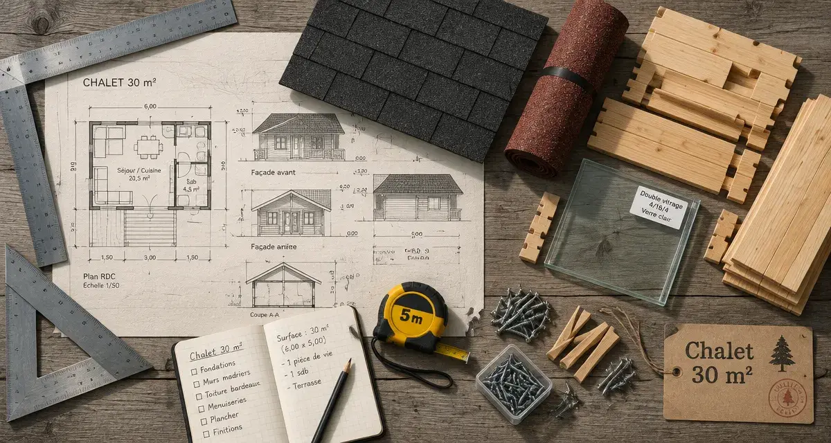 Chalet 30m2 : kit couvre pas toujours toiture et isolation
