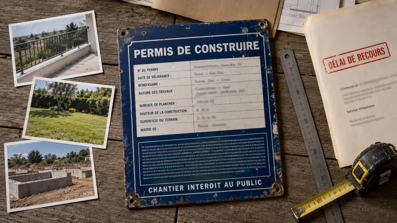 delai recours permis construire : 2 mois après affichage du permis