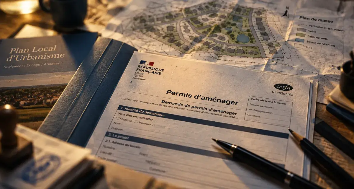 Permis d'aménager cerfa et annexe cadastrale
