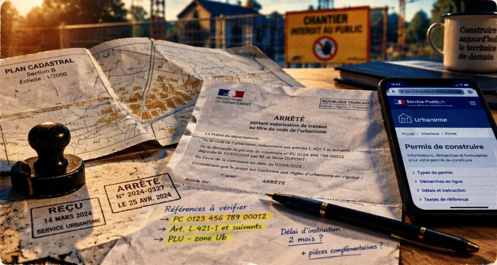 Vérifier l’adresse, la parcelle et la période des travaux